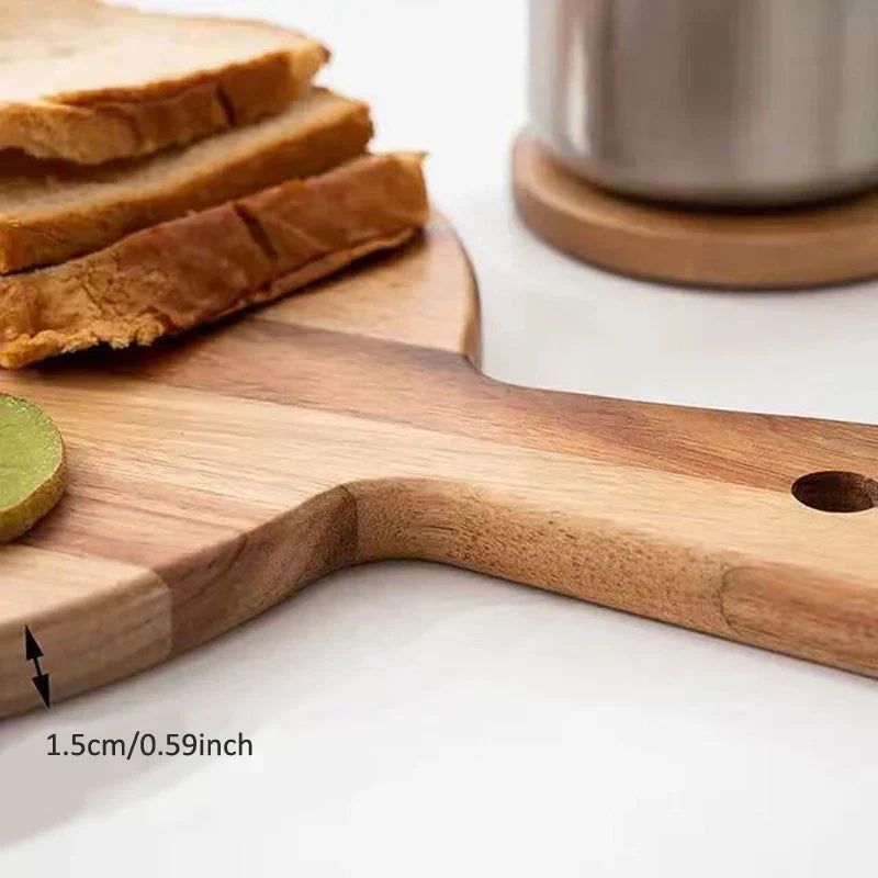Lisslune | Acacia Wooden Pizza Peel & Serving Board - WoodStyle
