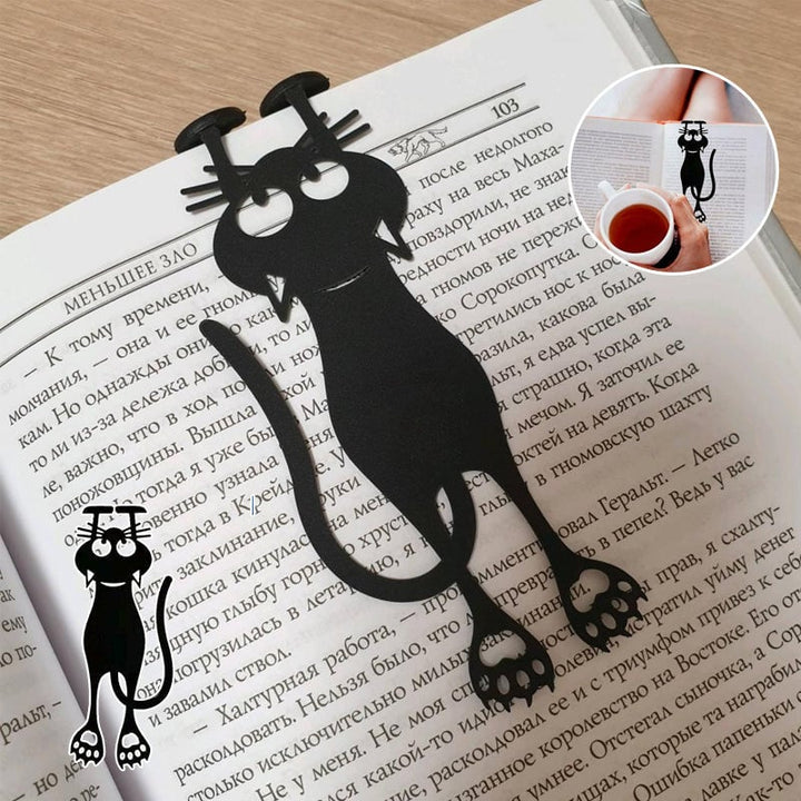 Lisslune | Curious Cat Bookmark- Locate Reading Progress With Cute Cat Paws