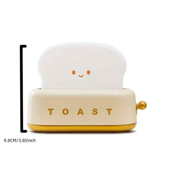Lisslune | Shaded Nightstand Lamp – Kawaii Toast LED Lamp for Cozy Lighting