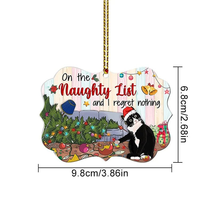 Lisslune | Acrylic Black Cat Christmas Ornaments Set – Adorable Tree Pendants for Weddings, Parties, and Festive Home Décor