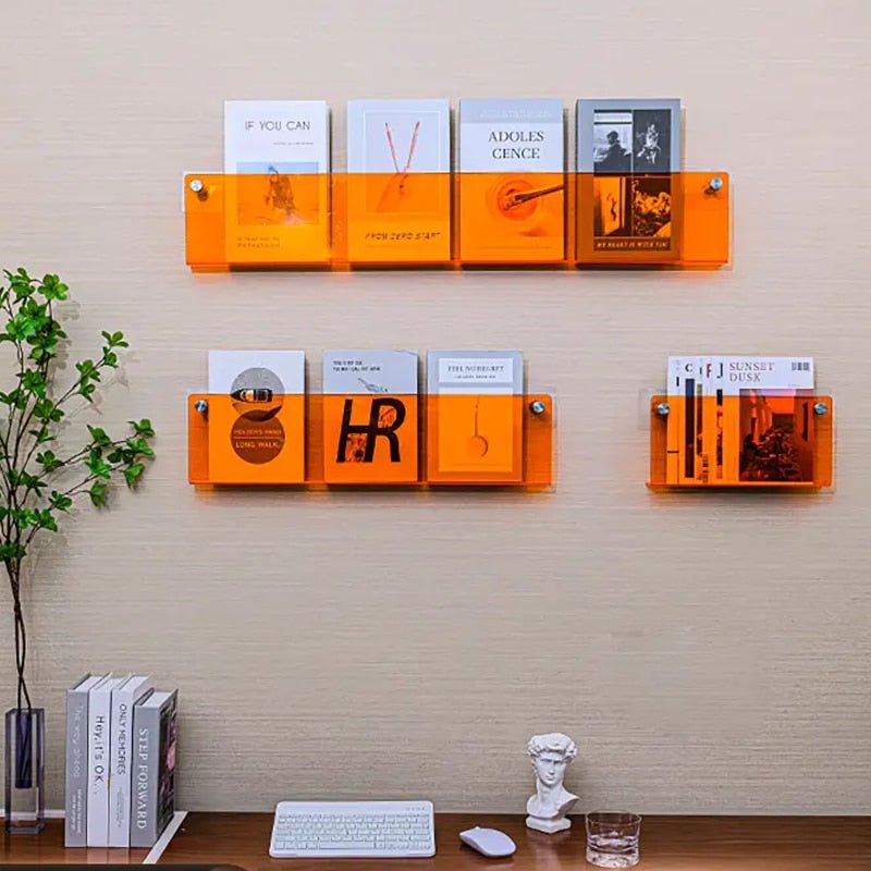 Lisslune | Acrylic Wall-mounted 'Floating' Magazine Holder