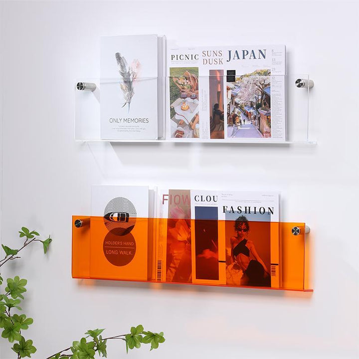 Lisslune | Acrylic Wall-mounted 'Floating' Magazine Holder