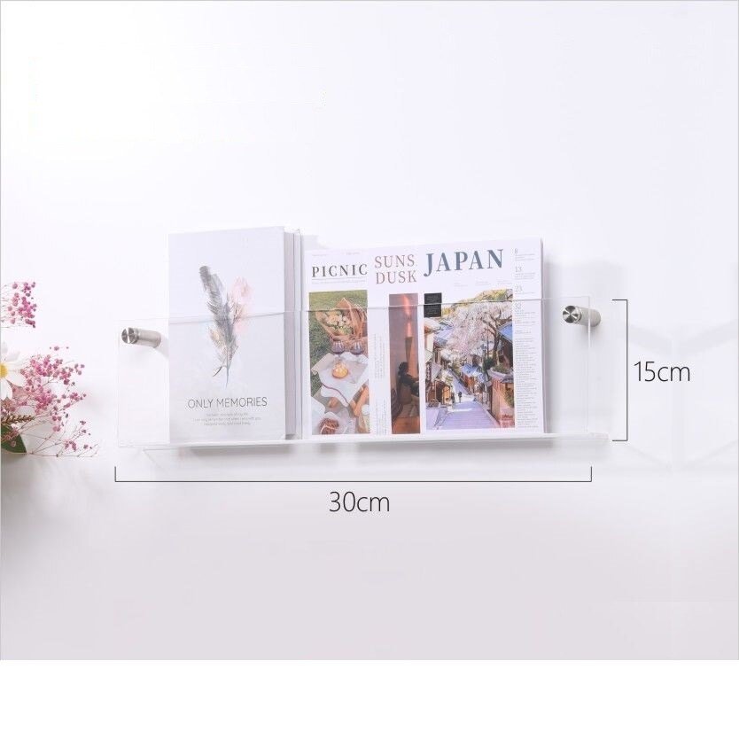 Lisslune | Acrylic Wall-mounted 'Floating' Magazine Holder