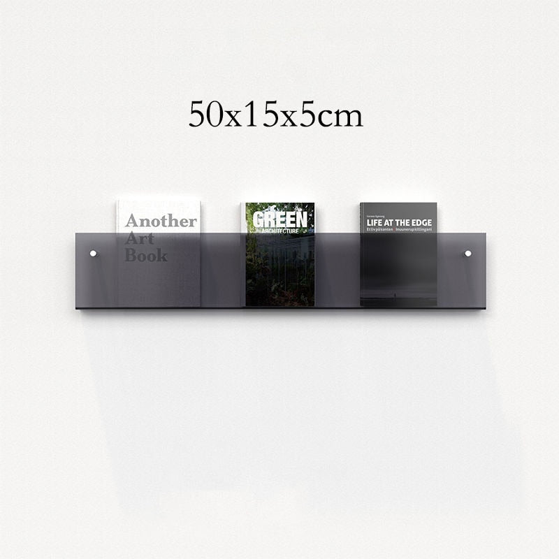 Lisslune | Acrylic Wall-mounted 'Floating' Magazine Holder