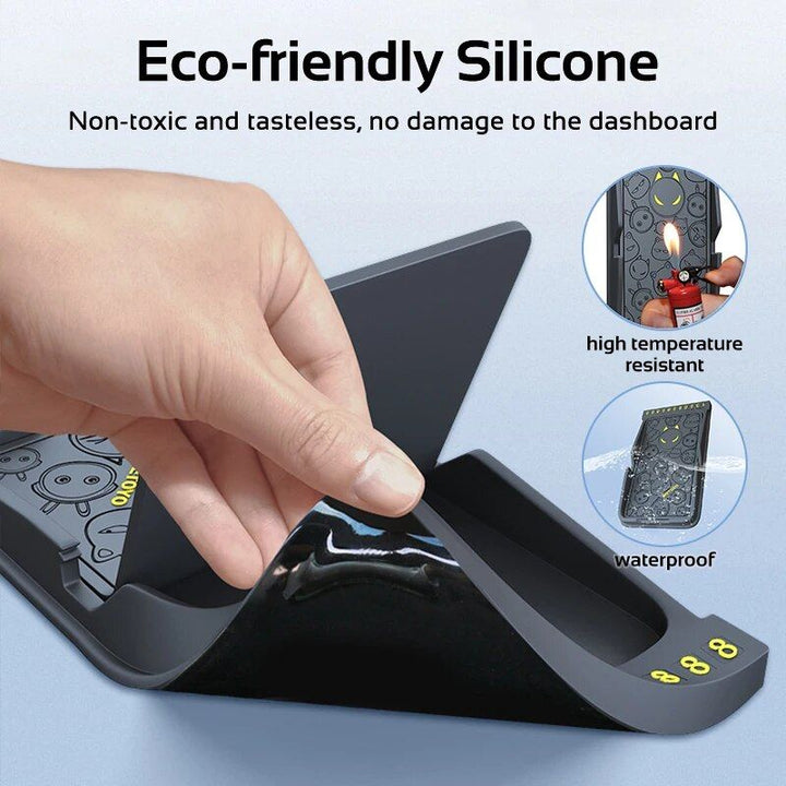 Lisslune | Universal 3-in-1 dashboard silicone phone holder with anti-slip GPS mat