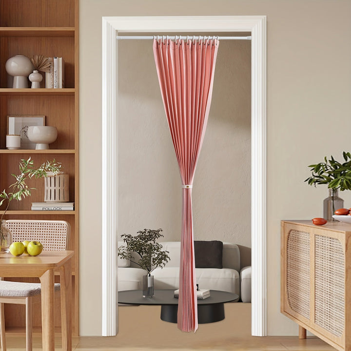 Lisslune | Colorful Magnetic Folding Door Curtain – Easy Setup, Space-Saving Divider for Home and Business – Vibrant Artistic Design, Machine Washable Polyester
