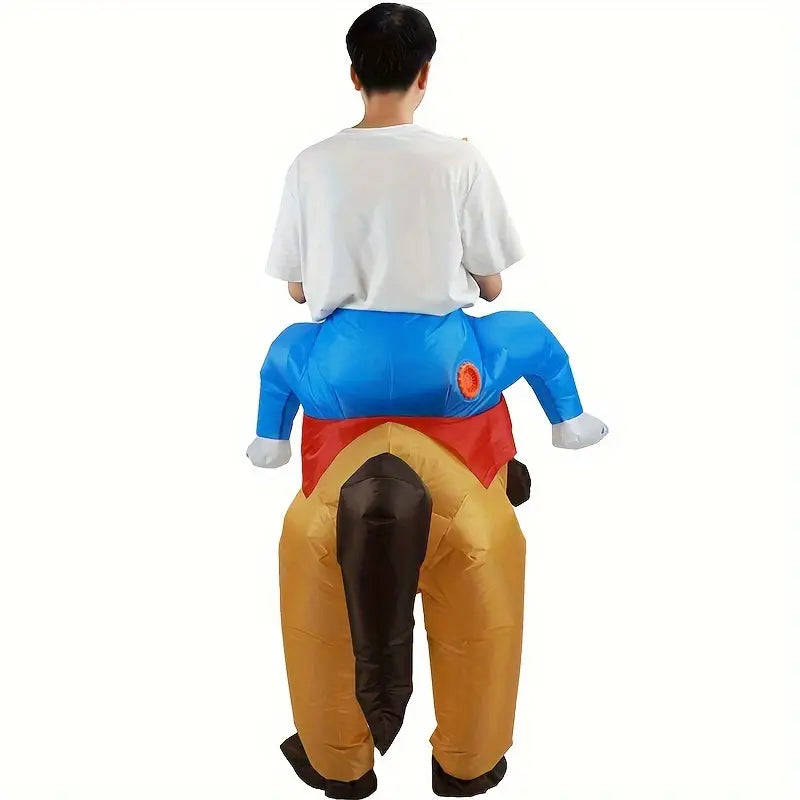 Lisslune | Inflatable Cowboy Horse Costume for Adults