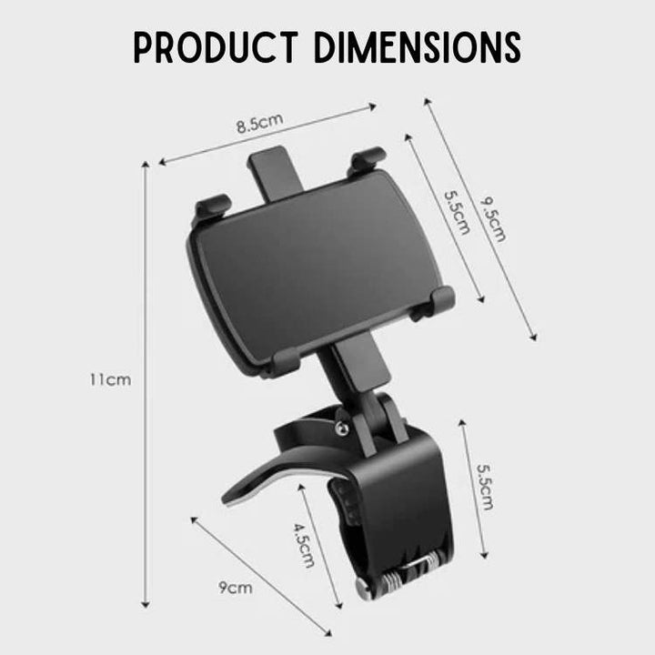 Lisslune | Adjustable Car Phone Holder | Anti-Slip Grip & Durable ABS for Safe Navigation and Hands-Free Calls