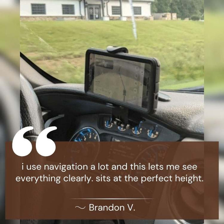 Lisslune | Adjustable Car Phone Holder | Anti-Slip Grip & Durable ABS for Safe Navigation and Hands-Free Calls