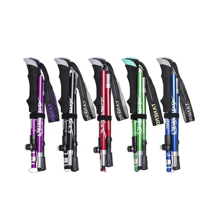 Lisslune | Adjustable Trekking Poles - Folding Telescopic Rod