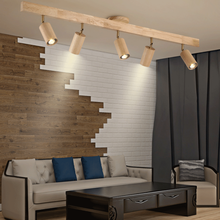 Lisslune | EcoLux Adjustable Wooden Ceiling Spotlight with LED Bulb Included