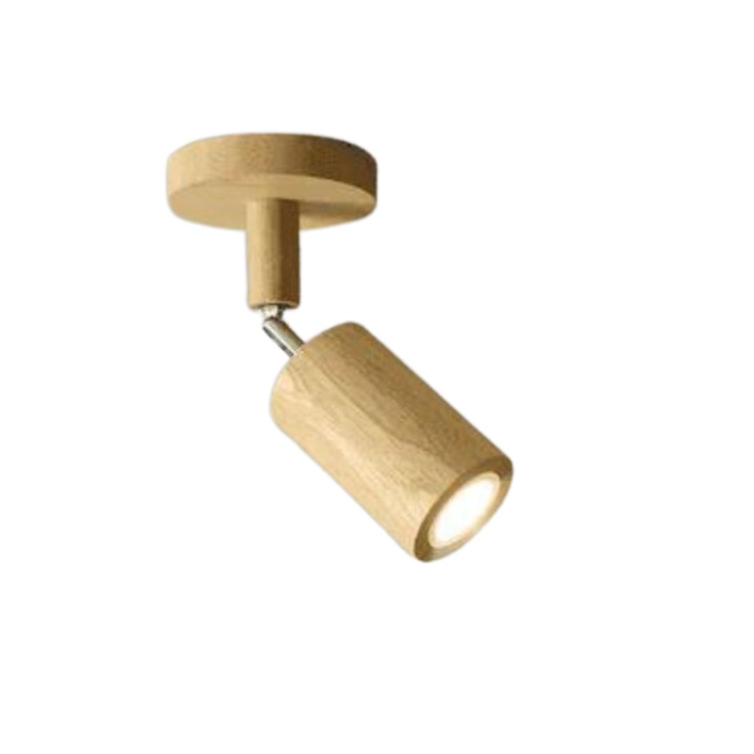 Lisslune | EcoLux Adjustable Wooden Ceiling Spotlight with LED Bulb Included