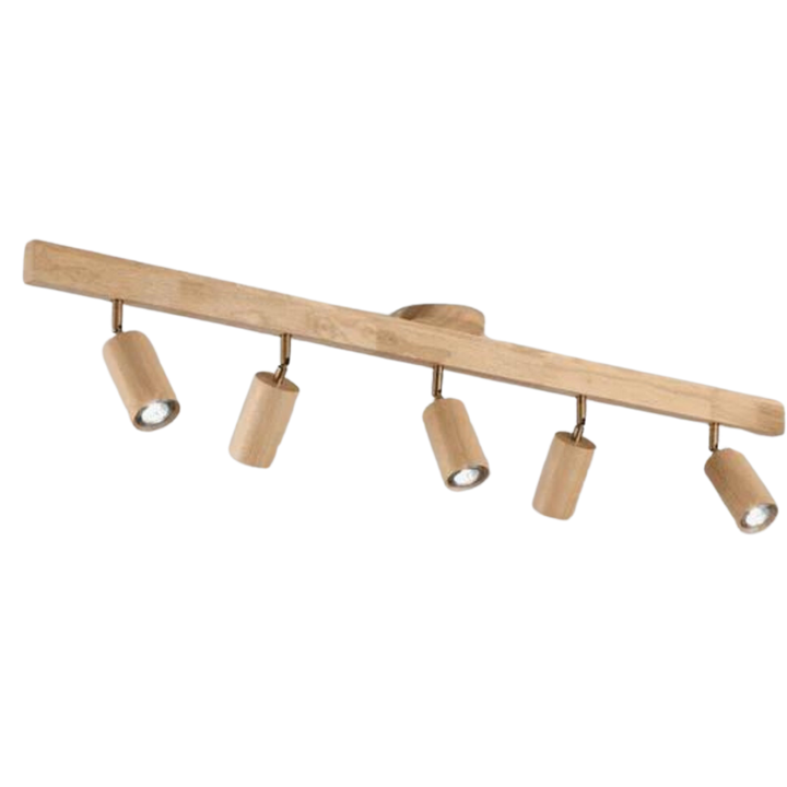 Lisslune | EcoLux Adjustable Wooden Ceiling Spotlight with LED Bulb Included