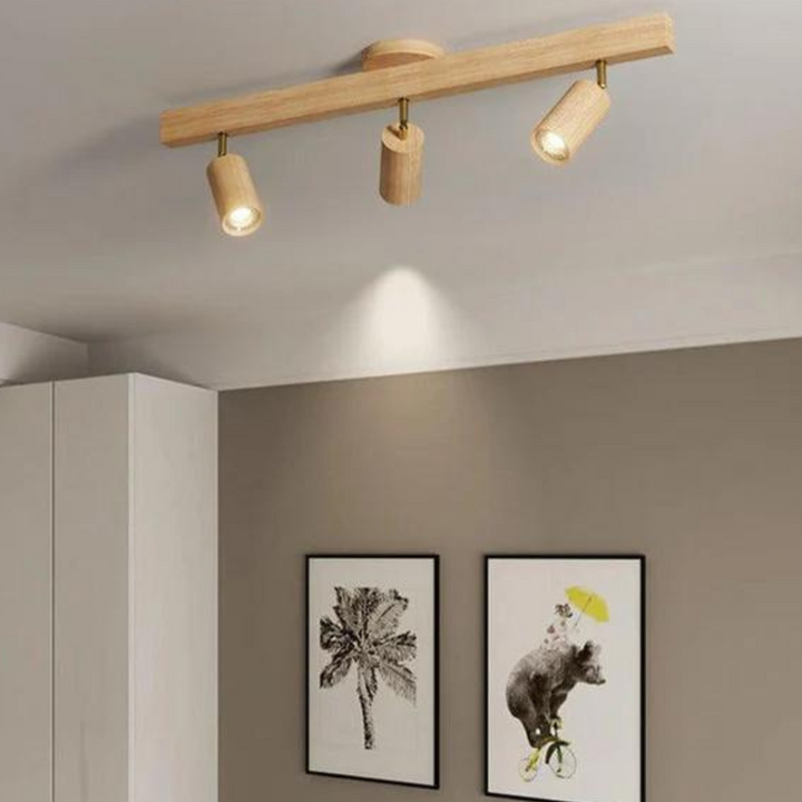 Lisslune | EcoLux Adjustable Wooden Ceiling Spotlight with LED Bulb Included