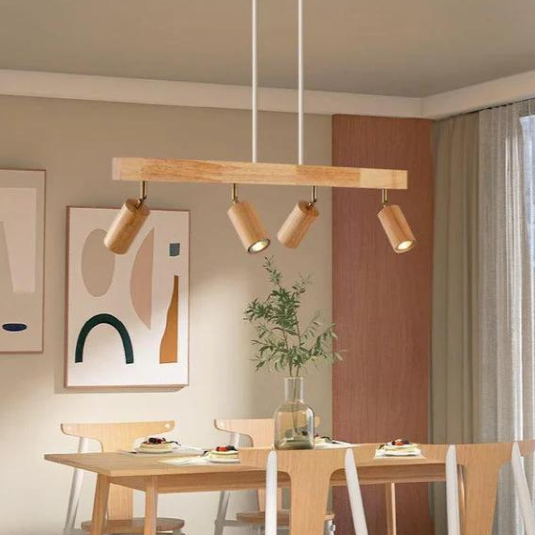 Lisslune | EcoLux Adjustable Wooden Ceiling Spotlight with LED Bulb Included