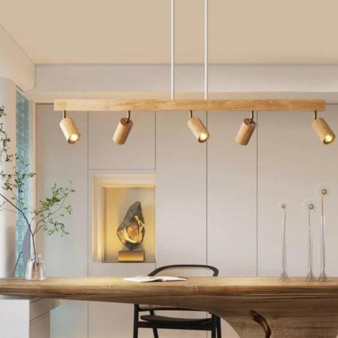 Lisslune | EcoLux Adjustable Wooden Ceiling Spotlight with LED Bulb Included