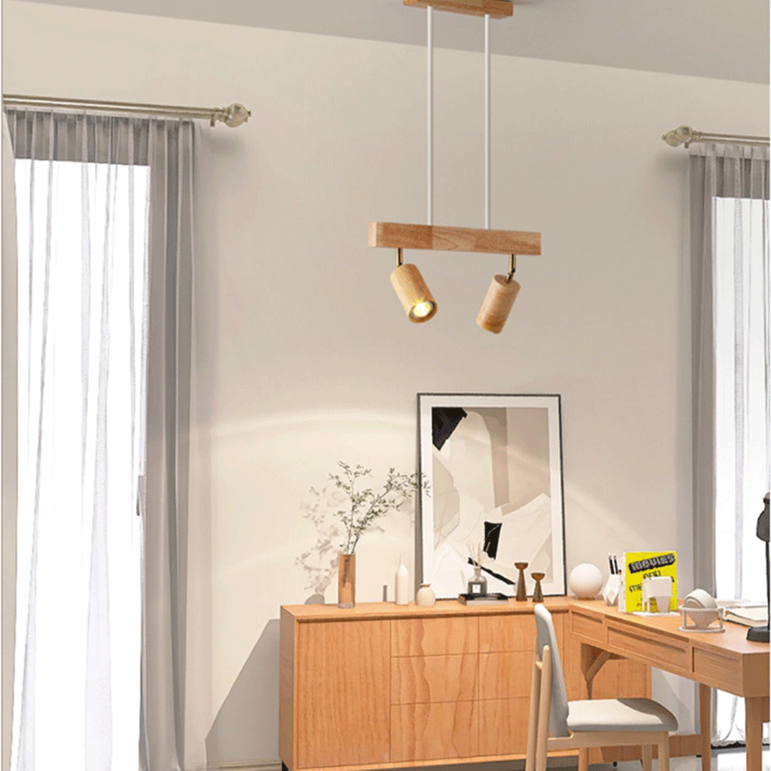 Lisslune | EcoLux Adjustable Wooden Ceiling Spotlight with LED Bulb Included