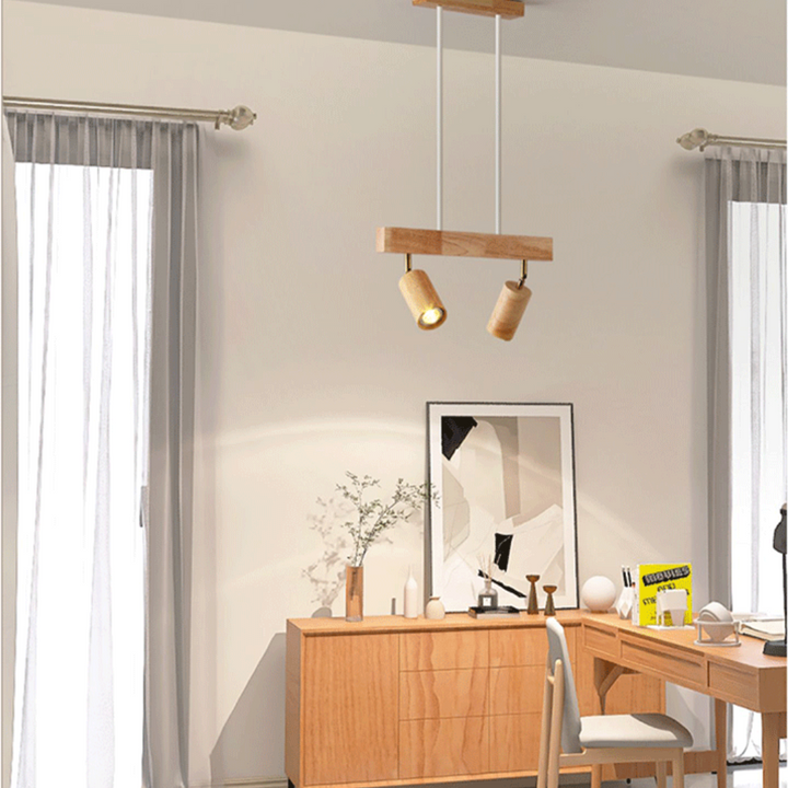 Lisslune | EcoLux Adjustable Wooden Ceiling Spotlight with LED Bulb Included