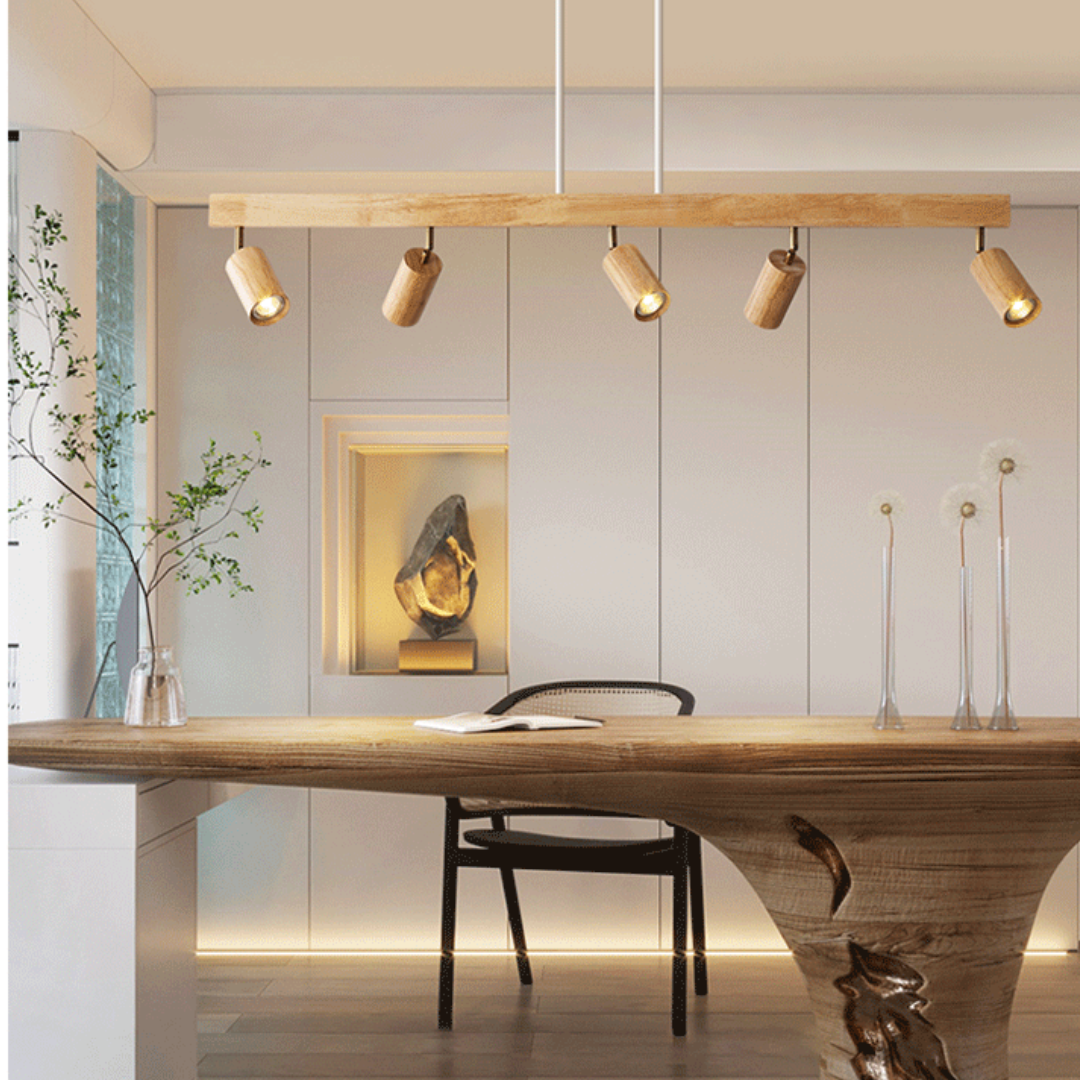 Lisslune | EcoLux Adjustable Wooden Ceiling Spotlight with LED Bulb Included