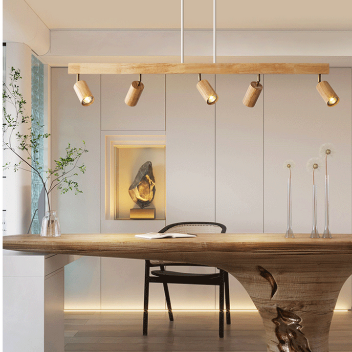 Lisslune | EcoLux Adjustable Wooden Ceiling Spotlight with LED Bulb Included