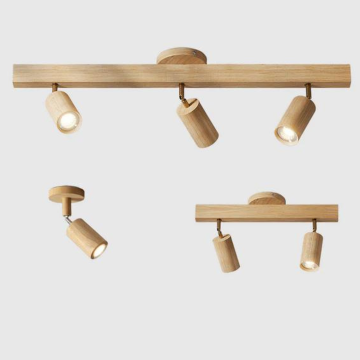 Lisslune | EcoLux Adjustable Wooden Ceiling Spotlight with LED Bulb Included