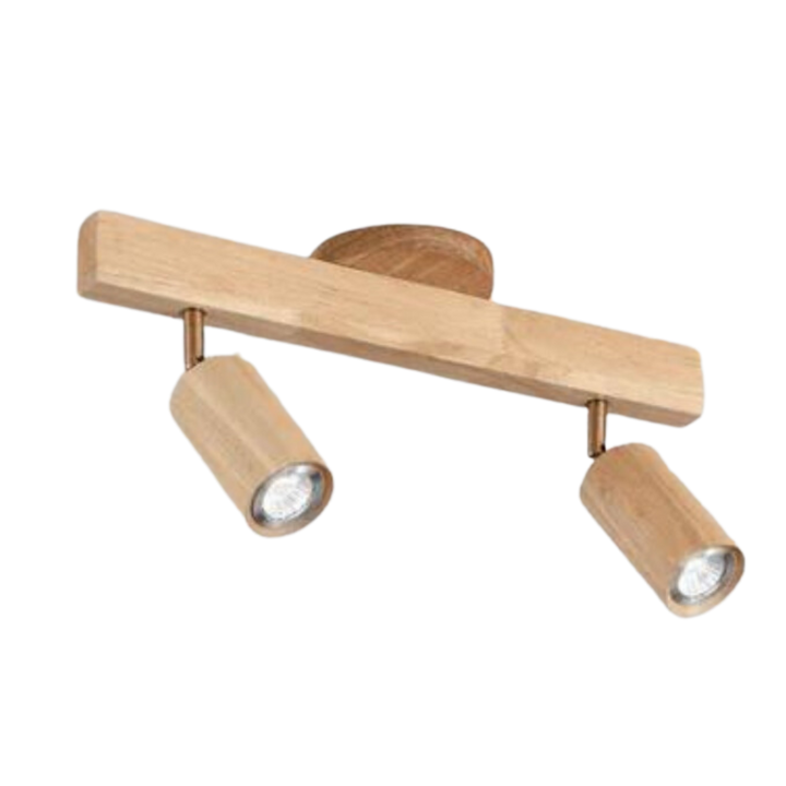 Lisslune | EcoLux Adjustable Wooden Ceiling Spotlight with LED Bulb Included