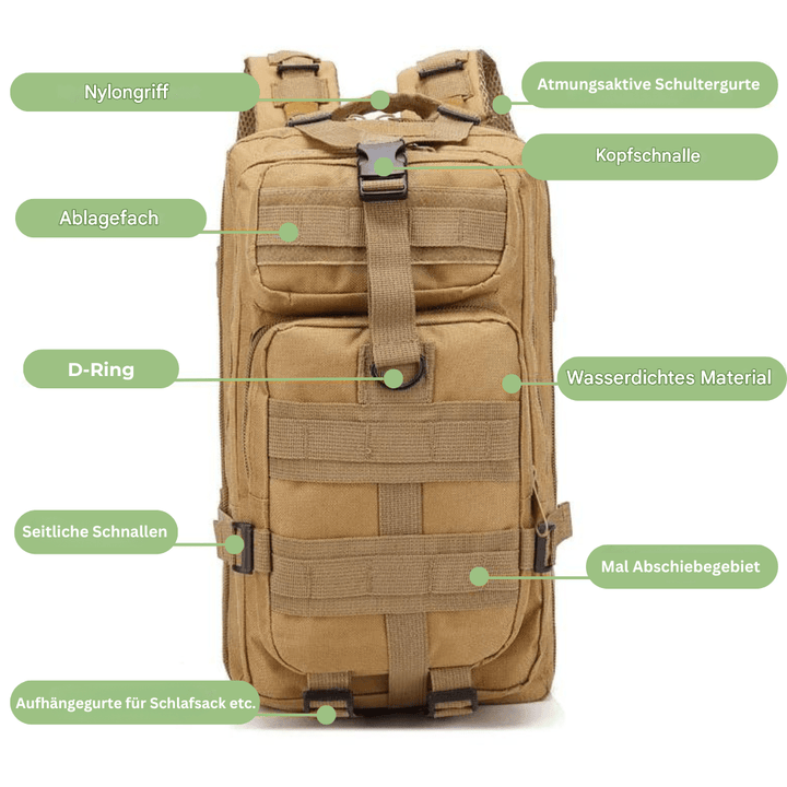Lisslune | ADVENTUREPACK – Waterproof 50L Tactical Backpack for Travel & Outdoor Use