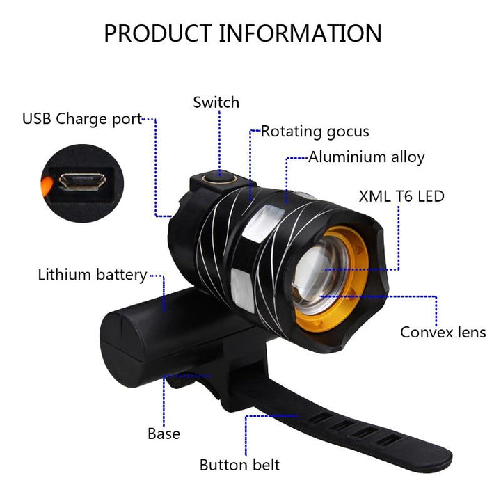 Lisslune | Bicycle Headlight - Bike LED Light