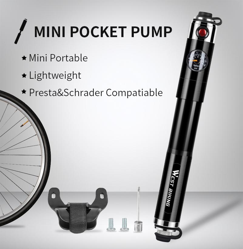 Lisslune | Bike Pump - Mini Bike Pump - Hand Bike Pump