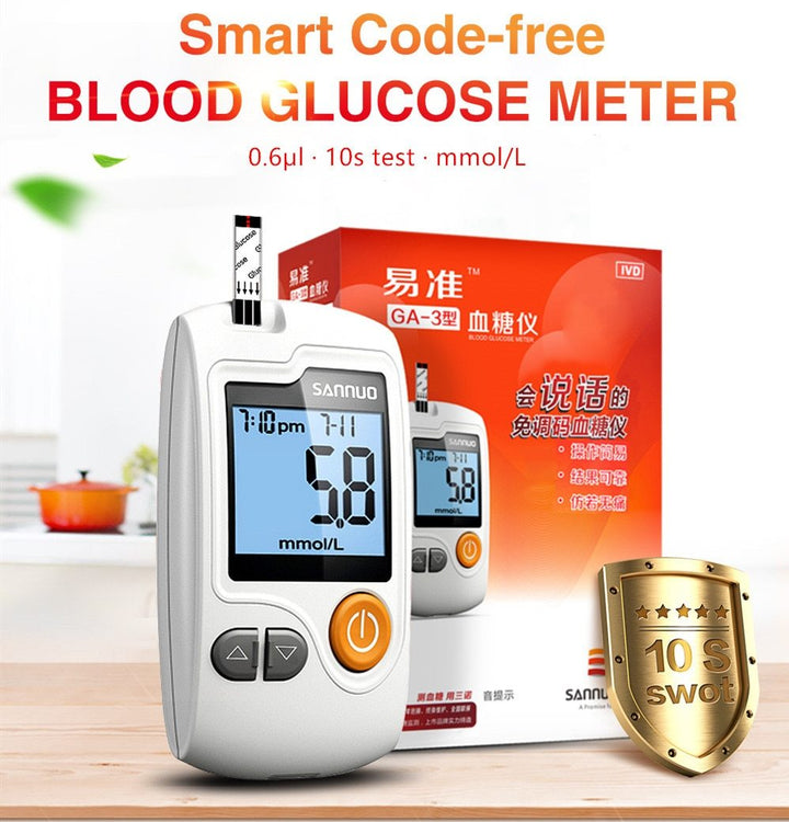 Lisslune | Glucometer - Blood Glucose Meter 100 Stips