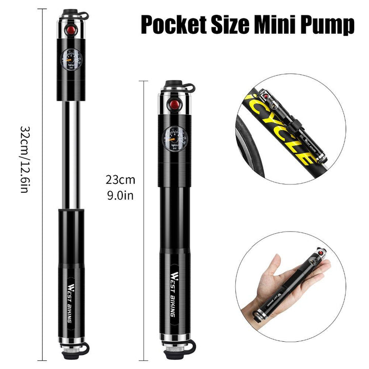 Lisslune | Bike Pump - Mini Bike Pump - Hand Bike Pump
