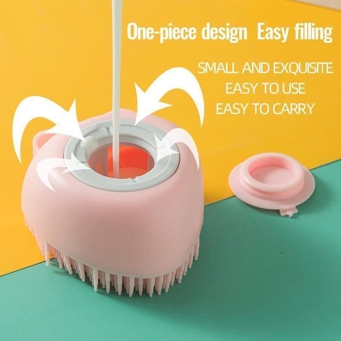 Lisslune | Bathroom Pet Bath Brush Massage Soft Silicone Comb Pet