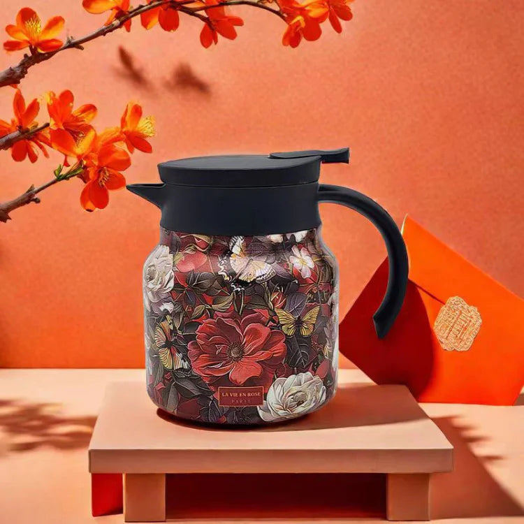 Lisslune | FloraBrewThermoJug with floral design