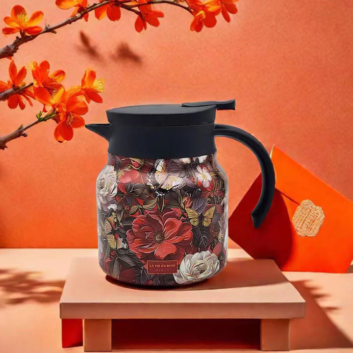 Lisslune | FloraBrewThermoJug with floral design