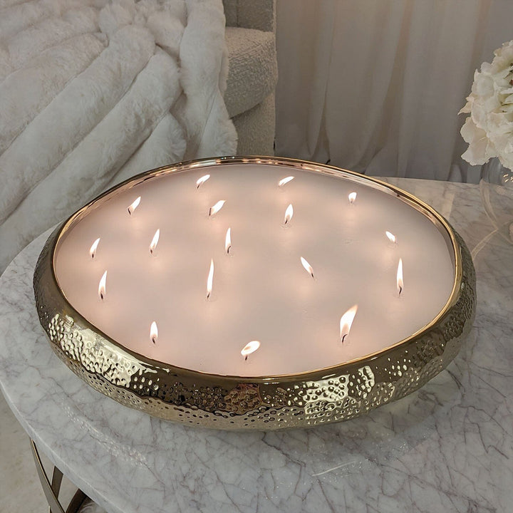 Lisslune | LuxeLight XL Scented Candle – 17 Wicks of Enchanting Fragrance & Golden Elegance