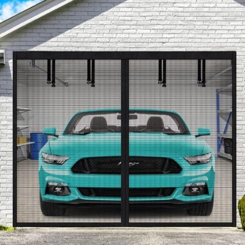 Lisslune | AeroShield Bug-Free Garage Screen | Magnetic mesh garage door screen for fresh airflow and insect protection