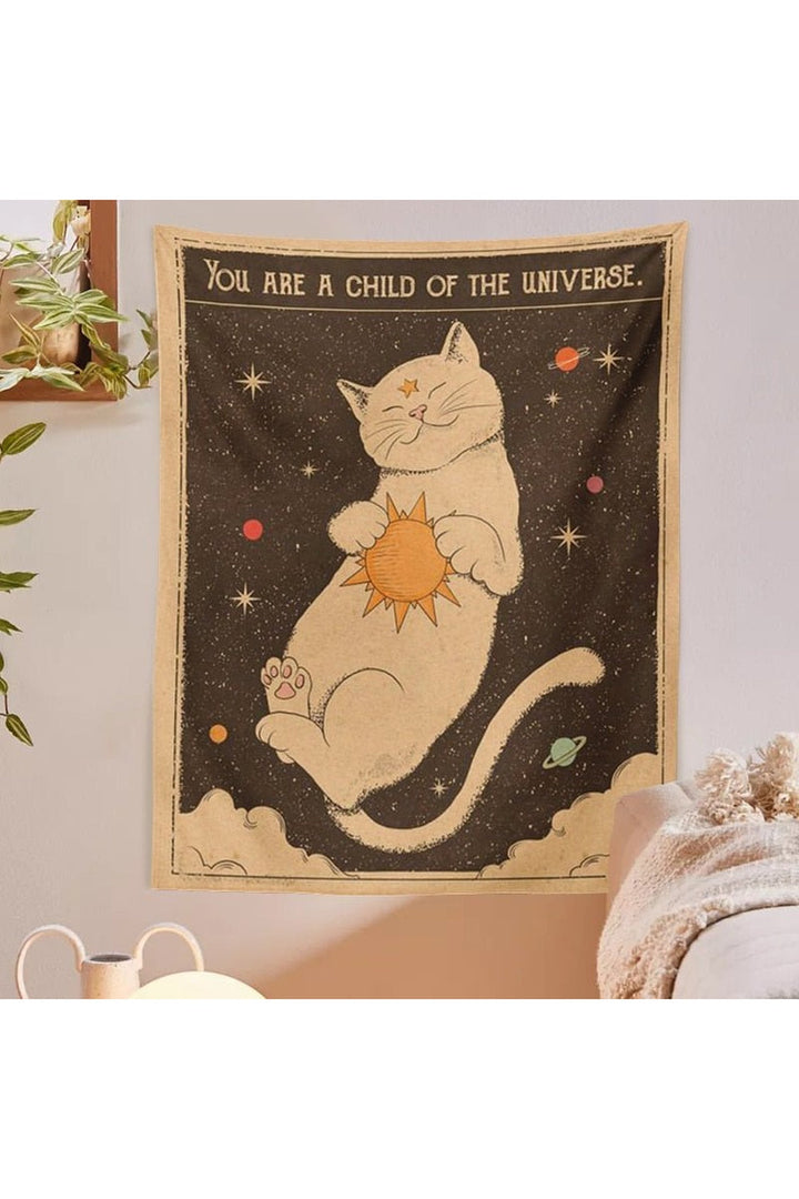 Lisslune | & Cat themes wall tapestry