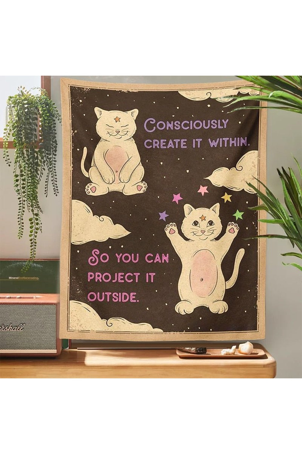 Lisslune | & Cat themes wall tapestry