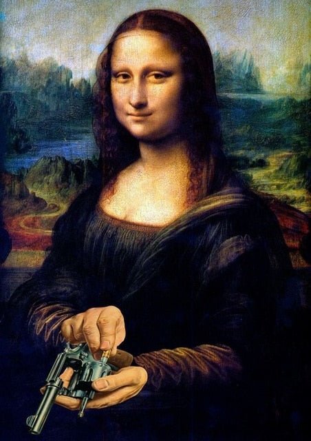 Lisslune | Aesthetic Funny Mona Lisa Canvas Poster