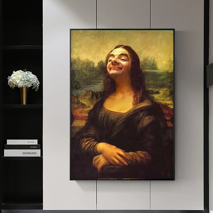 Lisslune | Aesthetic Funny Mona Lisa Canvas Poster