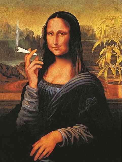 Lisslune | Aesthetic Funny Mona Lisa Canvas Poster