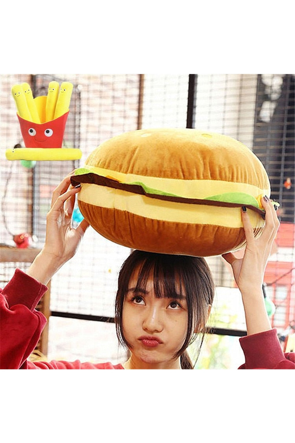 Lisslune | Hamburger-shaped pillow