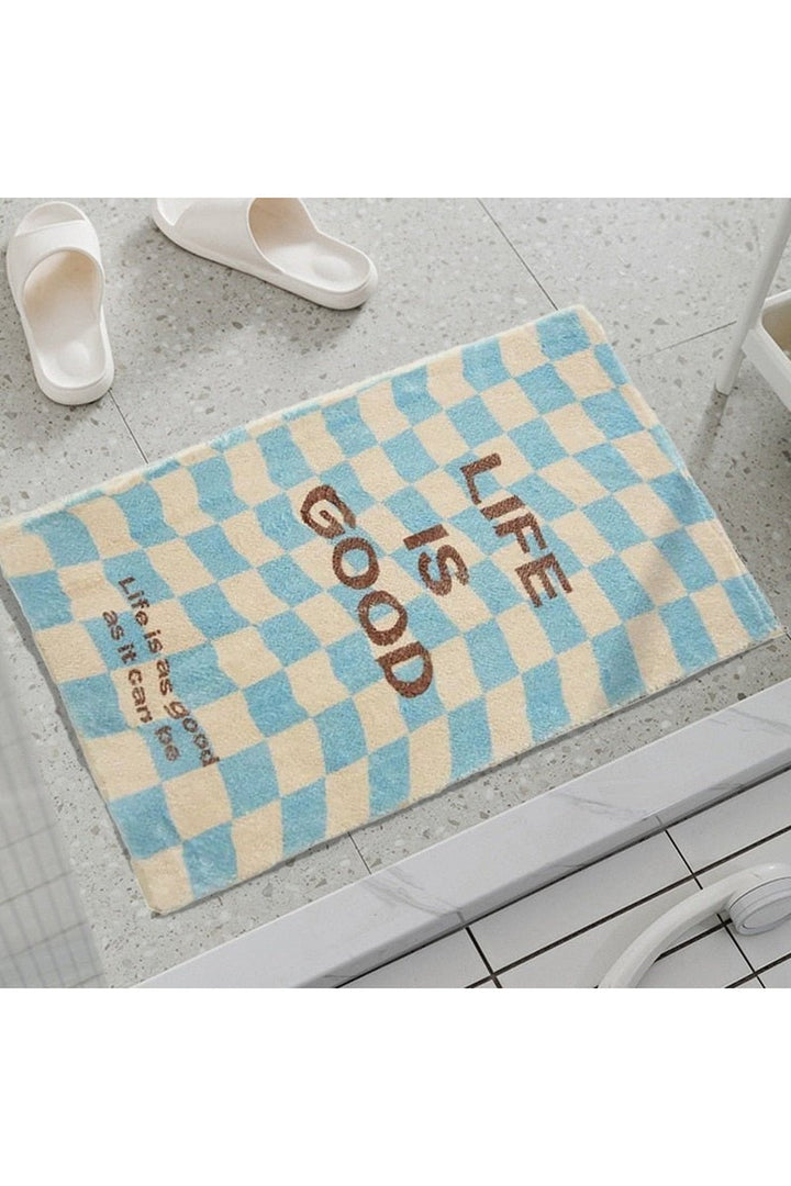 Lisslune | Life Is Good Plaid Rug