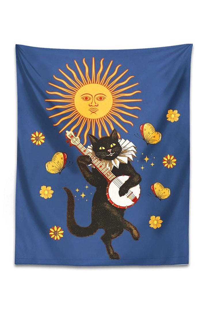 Lisslune | Cat Playful Tapestry