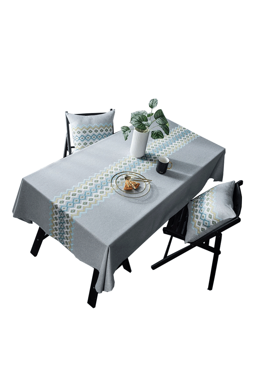 Lisslune | Gray Elegant Tablecloth