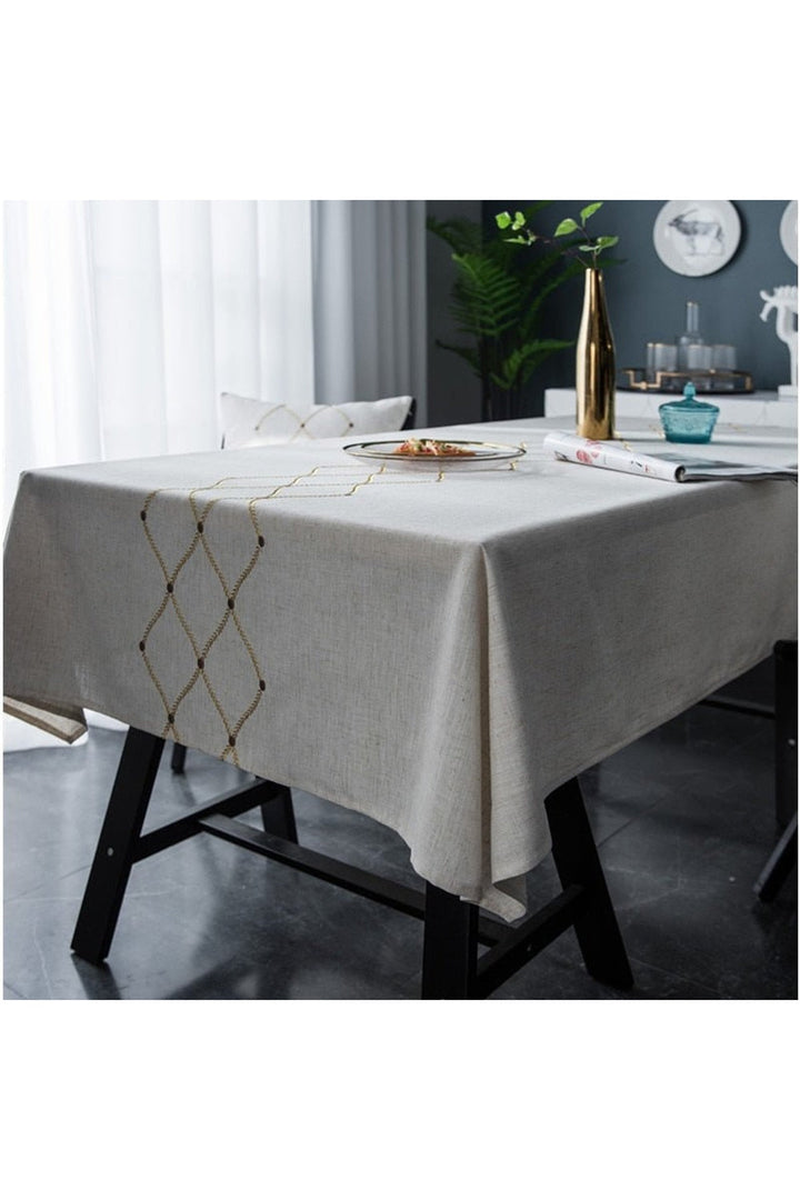 Lisslune | Gray Elegant Tablecloth