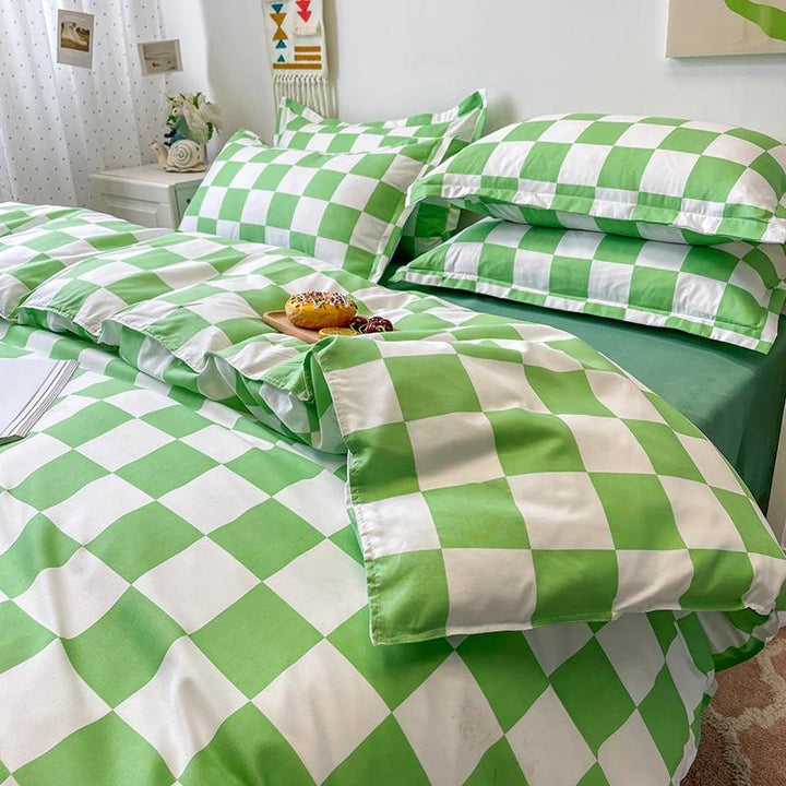 Lisslune | Checked Bedding Set