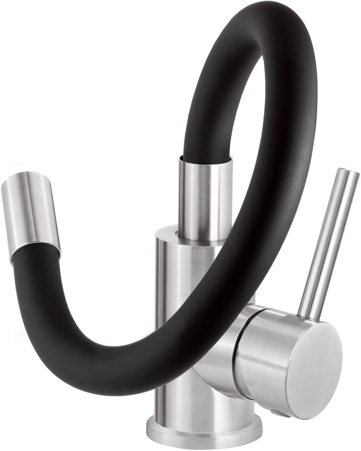 Lisslune | HF-5966S Kitchen Faucet, standing, flexible spout, Black Satin