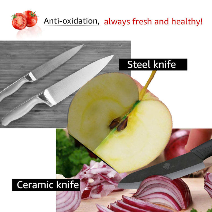 Lisslune | Ceramic Kitchen Chef Mastery Knife Set