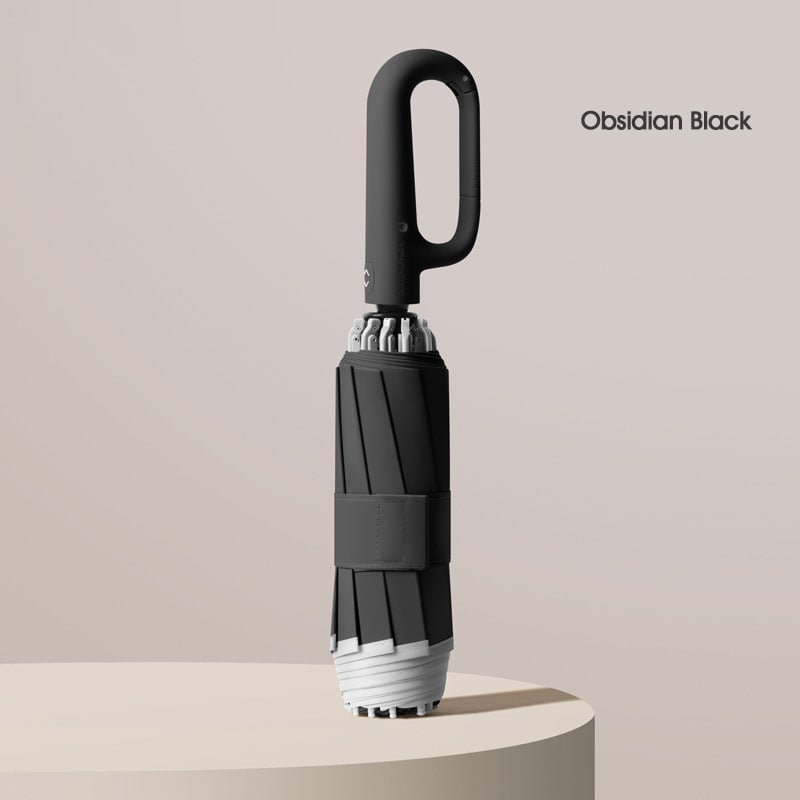 Lisslune | Ring buckle umbrella, Reflective Safety Strip, Sturdy Windproof, Travel Portable